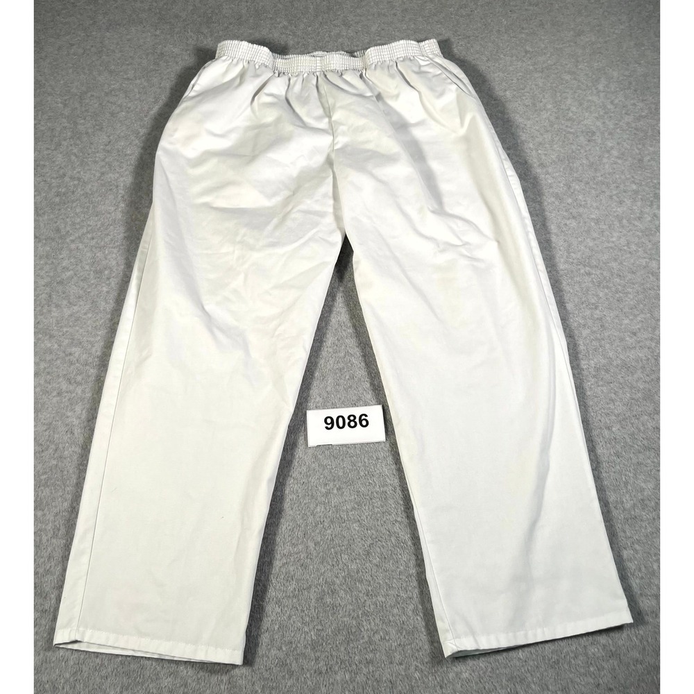 White Swan Scrub Pants Womens 20 White Medical Nurse Uniform Elastic Waist